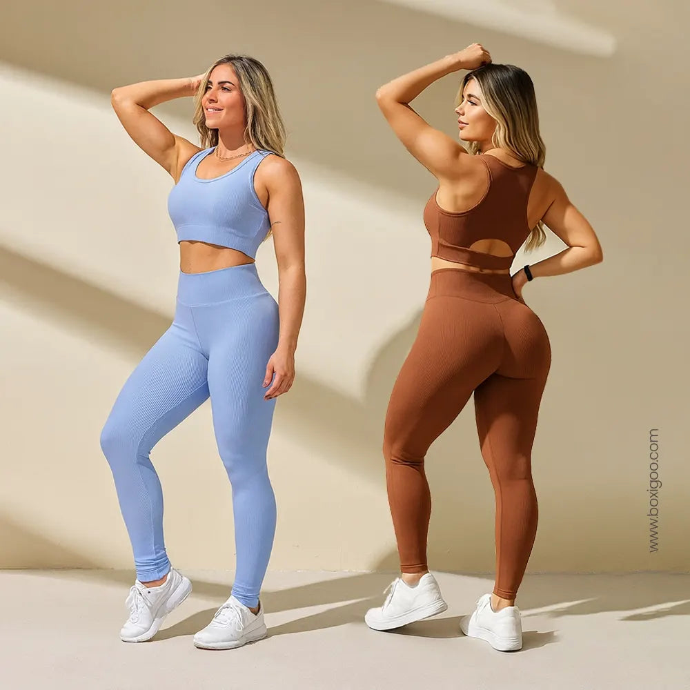 Conjunto Deportivo (Top con Abertura + Leggings Moldeadores)