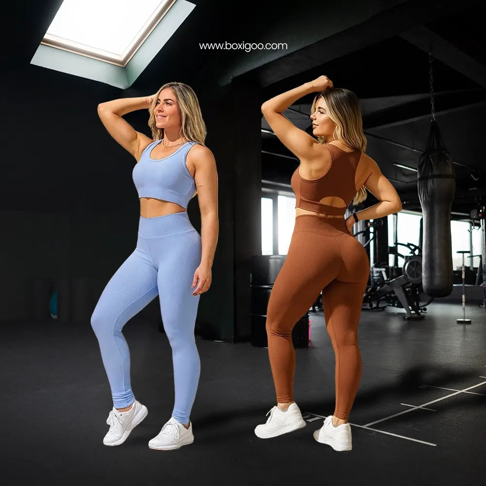 Conjunto Deportivo (Top con Abertura + Leggings Moldeadores)
